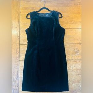 GAP Women's Elegant Black Velvet Mini Dress